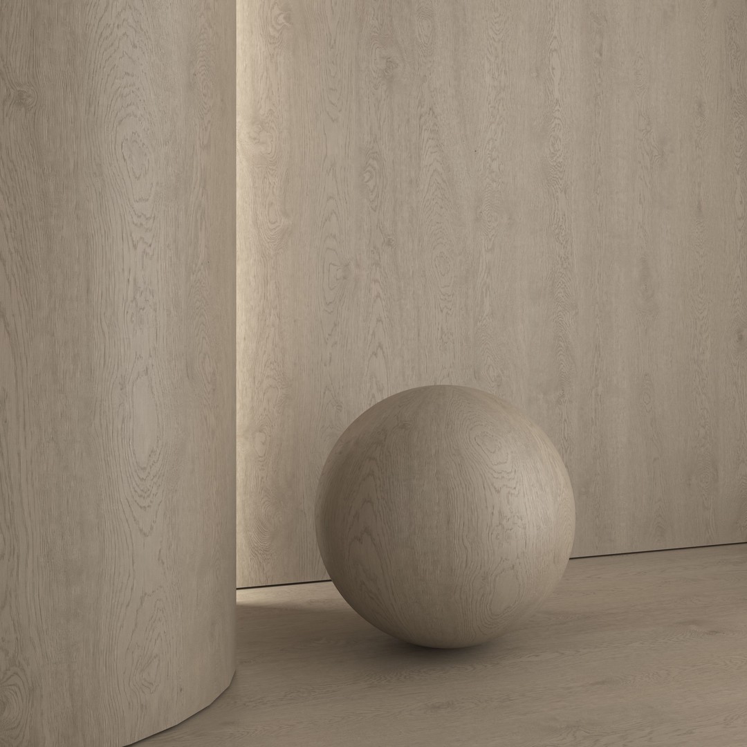 Oak Wood Materials 3D Model – 7 Colors, PBR Textures, FBX, OBJ - View 4