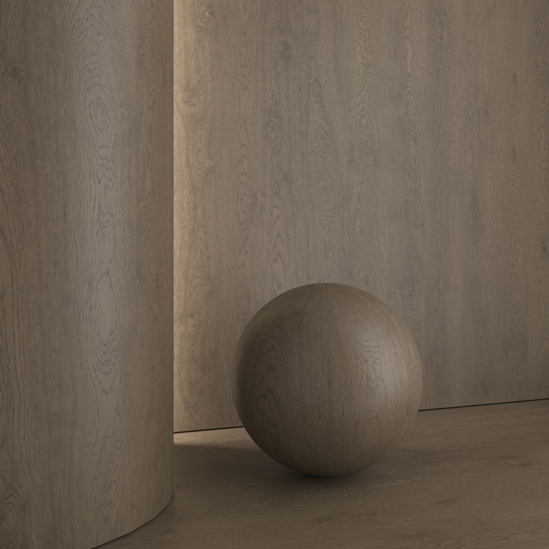 Oak Wood Materials 3D Model – 7 Colors, PBR Textures, FBX, OBJ - View 8