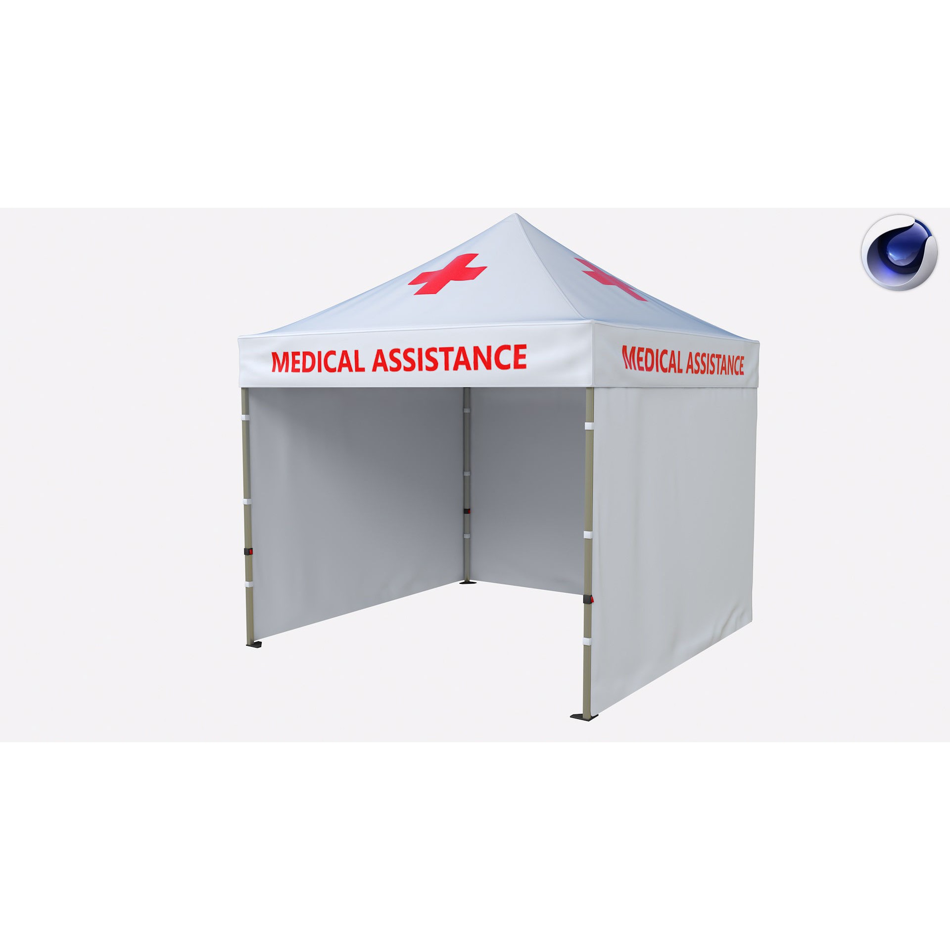 Medical Tent - High-Quality 3D Model - View 3