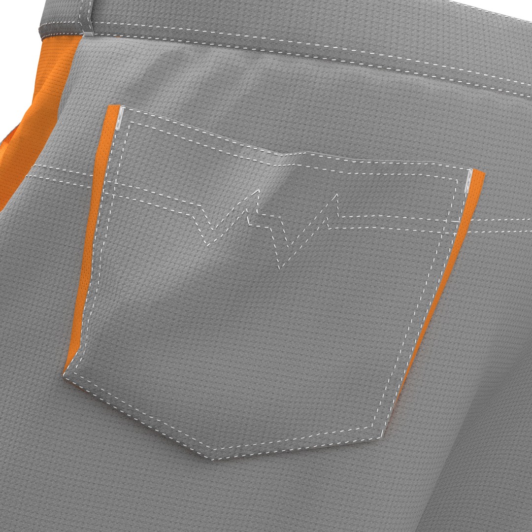 Sporty Cargo Shorts 3D Model – CLO 3D Accurate Patterns, Game Ready