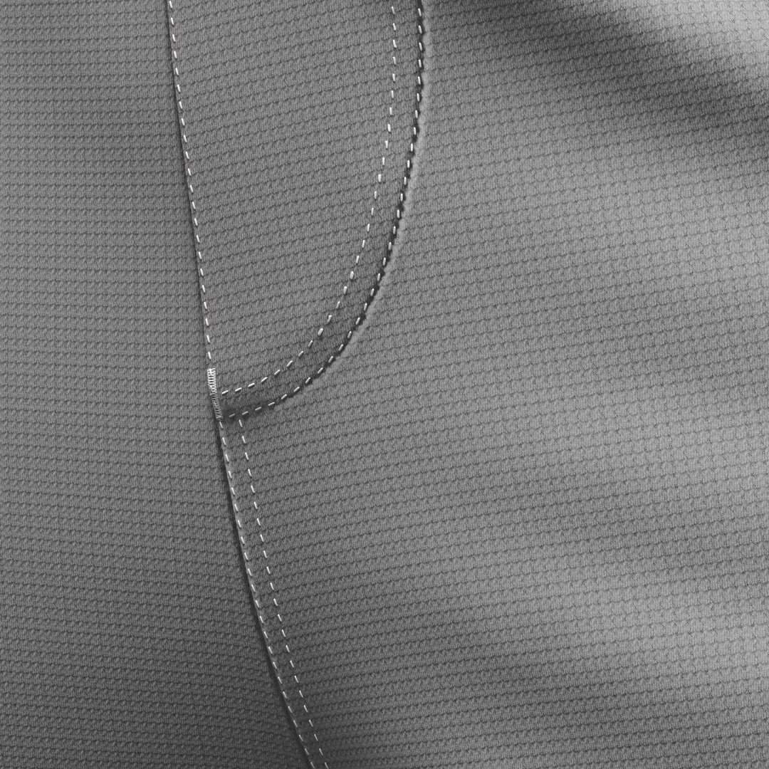 Sporty Cargo Shorts 3D Model – CLO 3D Accurate Patterns, Game Ready - View 8