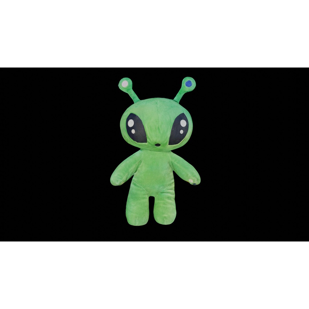 Alien Plush 3D Model – Low Poly Game Asset, PBR Textures, FBX - View 10