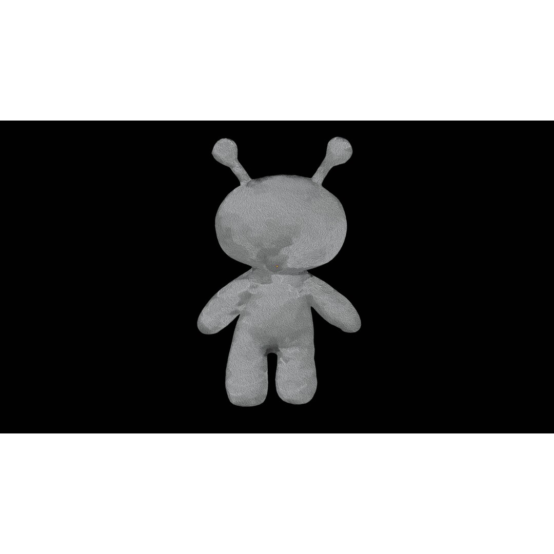 Alien Plush 3D Model – Low Poly Game Asset, PBR Textures, FBX - View 12