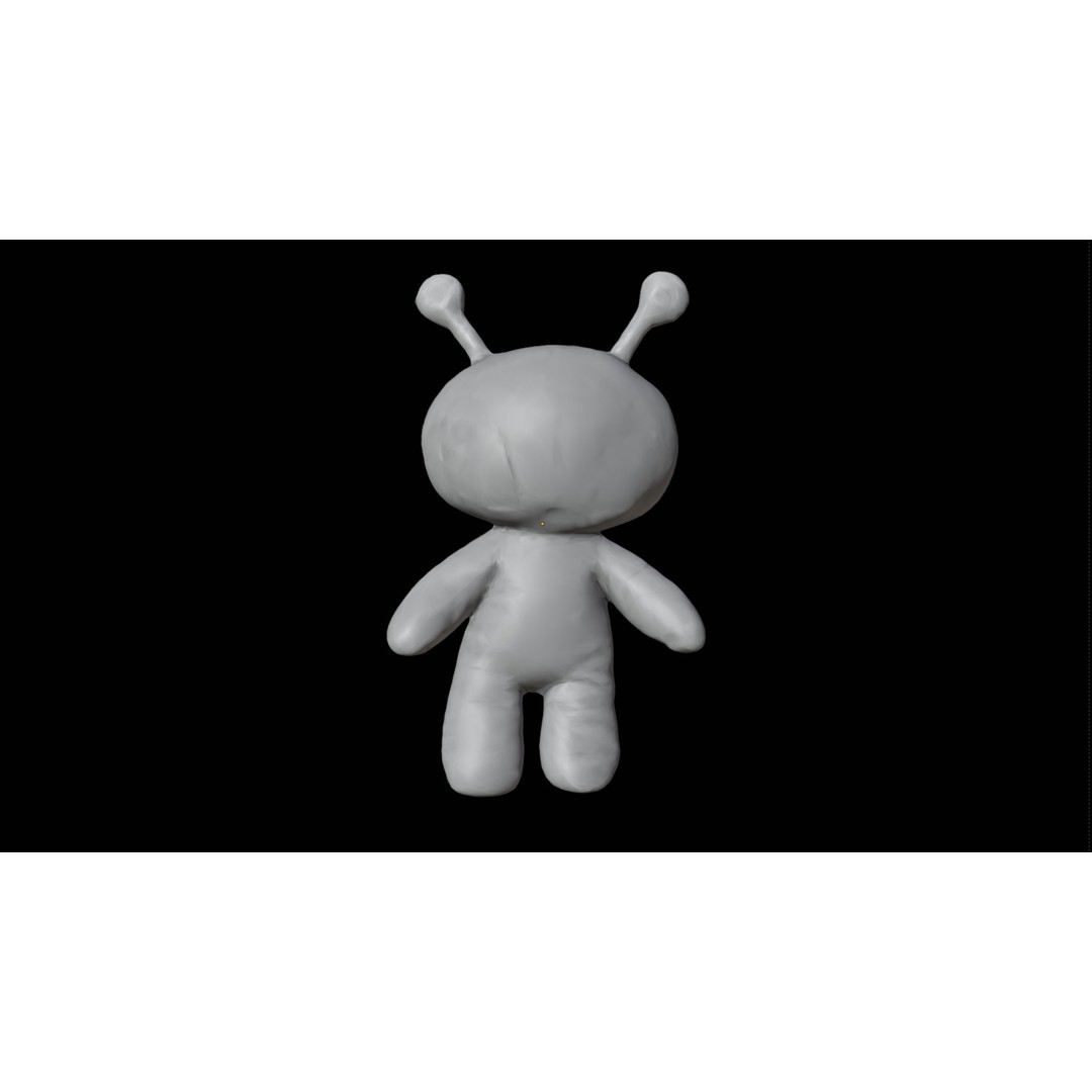 Alien Plush 3D Model – Low Poly Game Asset, PBR Textures, FBX - View 13