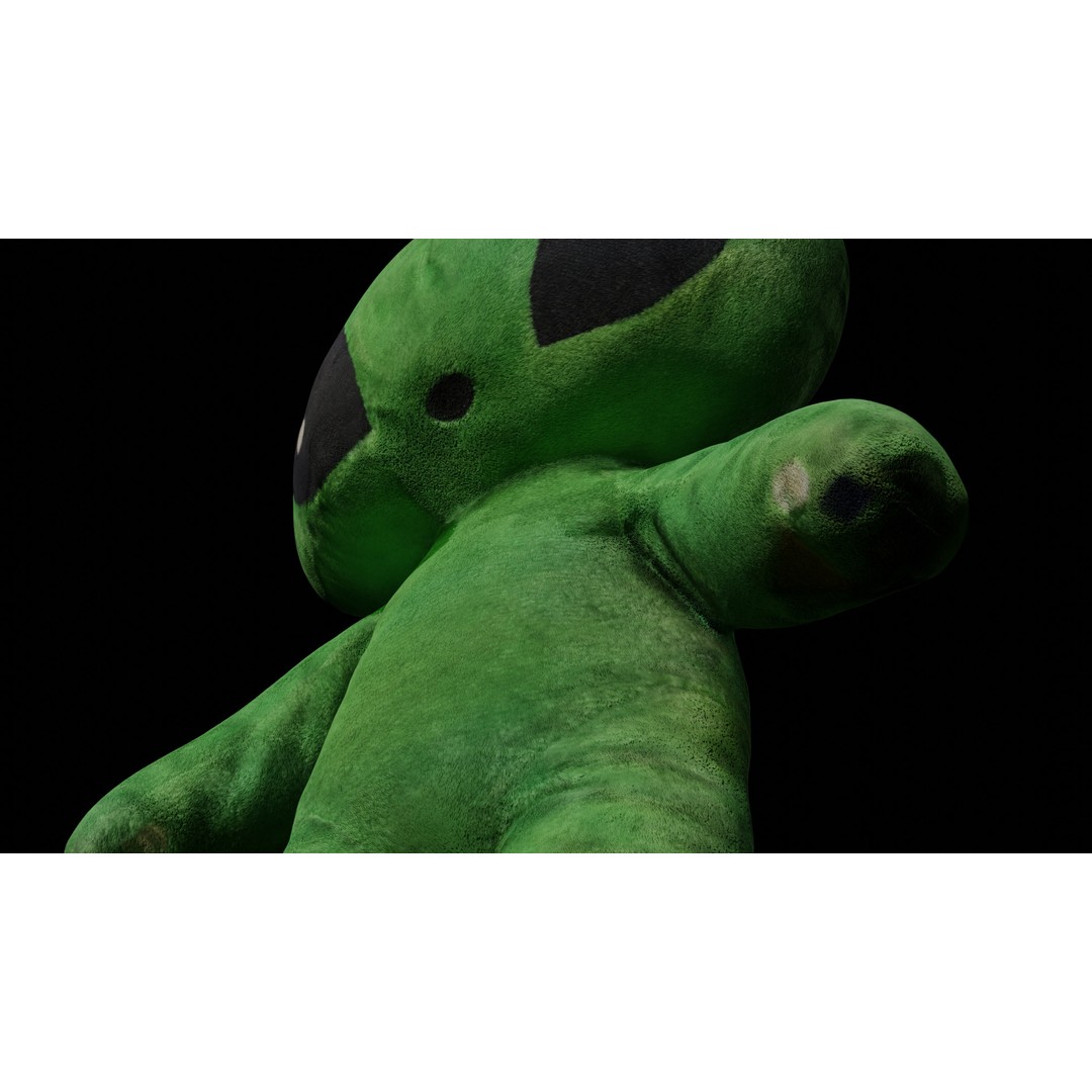 Alien Plush 3D Model – Low Poly Game Asset, PBR Textures, FBX - View 6
