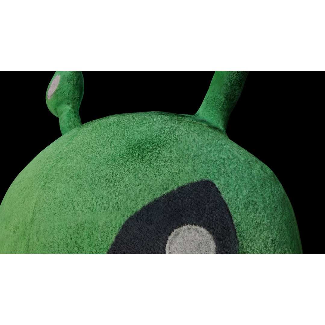 Alien Plush 3D Model – Low Poly Game Asset, PBR Textures, FBX - View 8