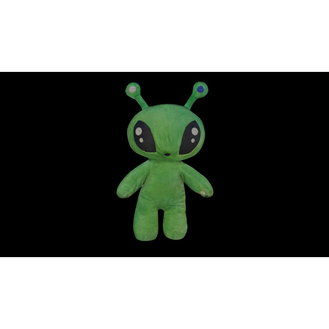 Alien Plush 3D Model – Low Poly Game Asset, PBR Textures, FBX - View 9