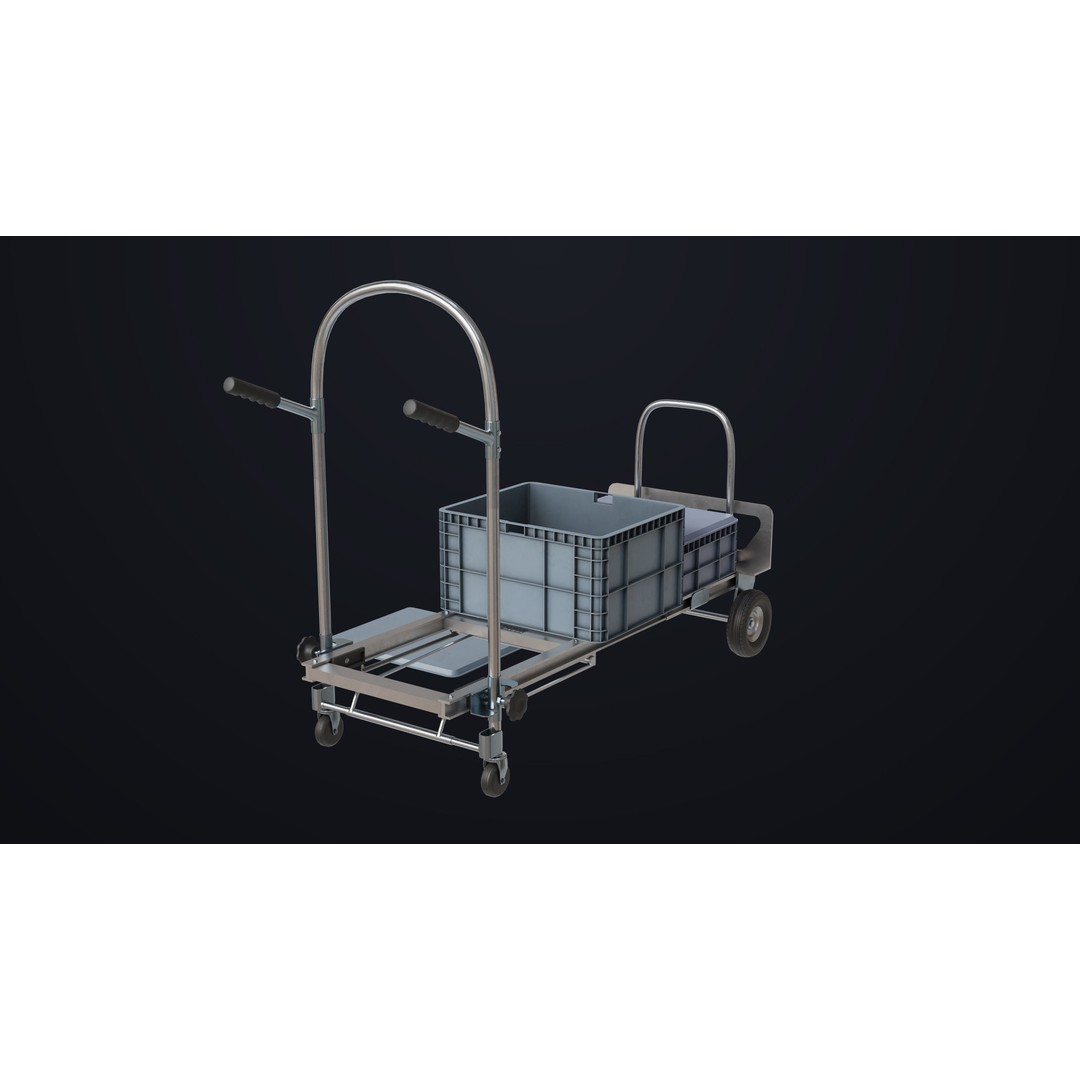 Convertible Hand Truck 3D Model – Low Poly PBR Game Asset, FBX - View 10