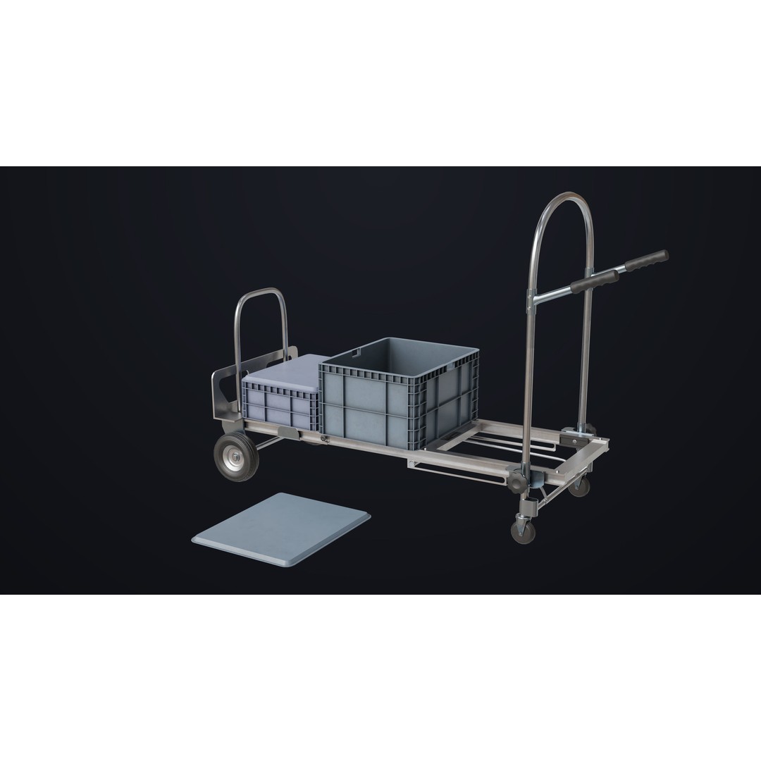 Convertible Hand Truck 3D Model – Low Poly PBR Game Asset, FBX - View 11