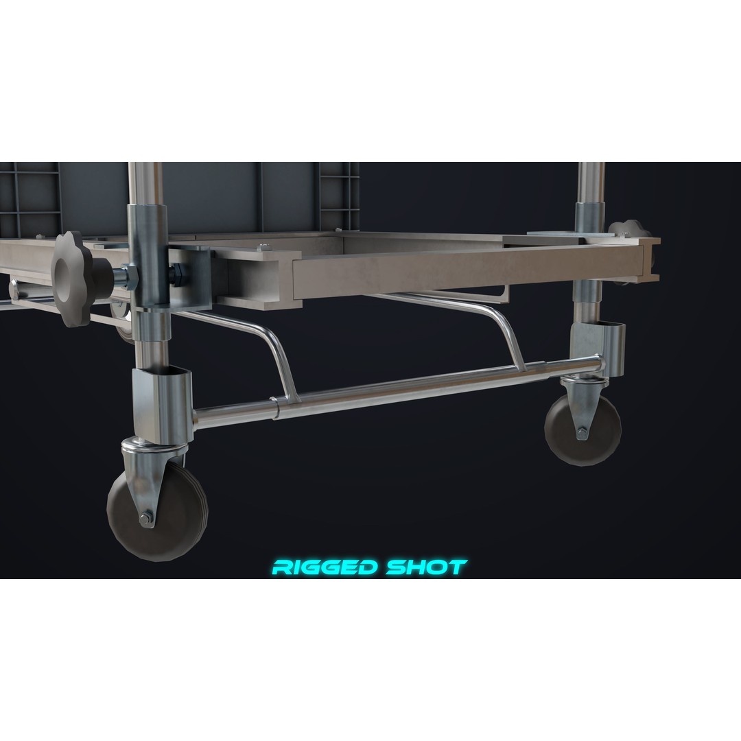 Convertible Hand Truck 3D Model – Low Poly PBR Game Asset, FBX - View 13