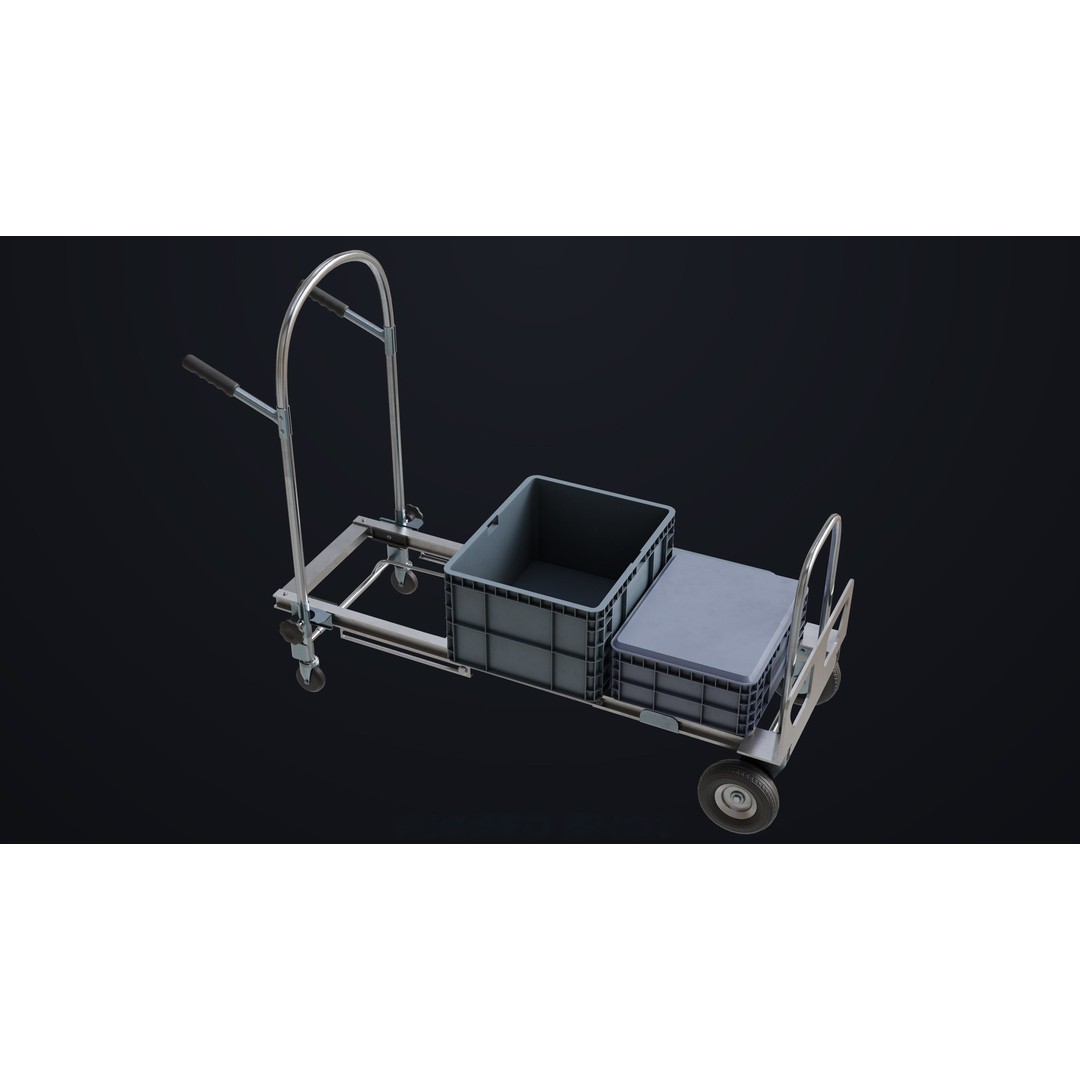 Convertible Hand Truck 3D Model – Low Poly PBR Game Asset, FBX - View 16