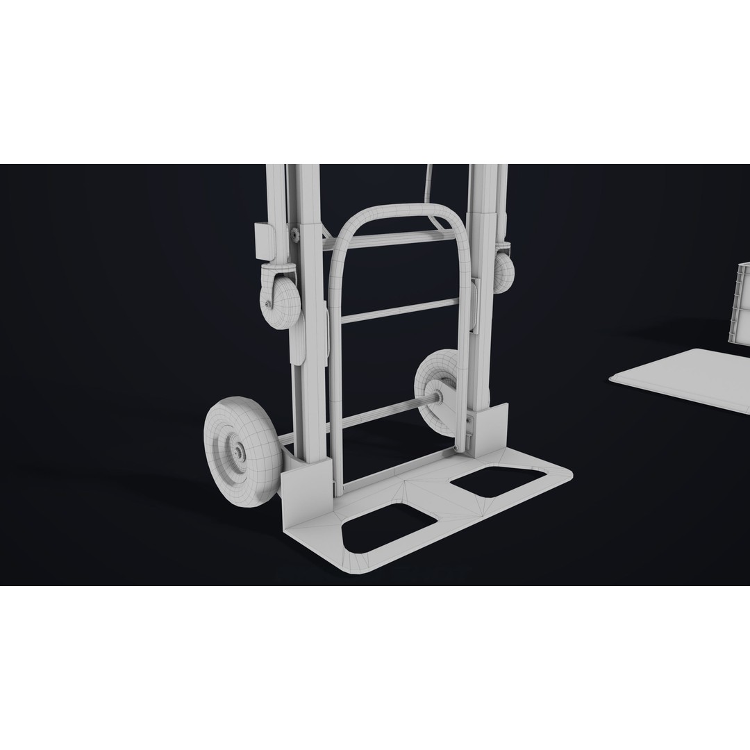 Convertible Hand Truck 3D Model – Low Poly PBR Game Asset, FBX - View 26