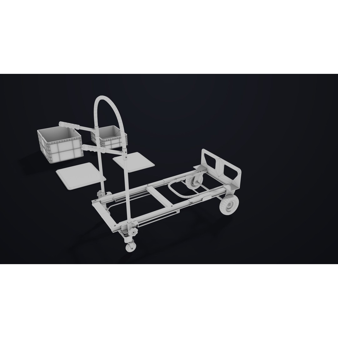 Convertible Hand Truck 3D Model – Low Poly PBR Game Asset, FBX - View 33