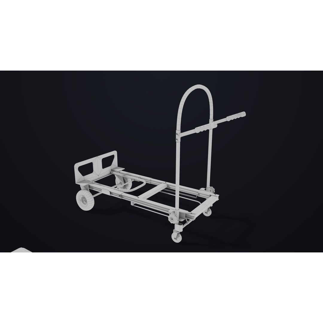 Convertible Hand Truck 3D Model – Low Poly PBR Game Asset, FBX - View 34