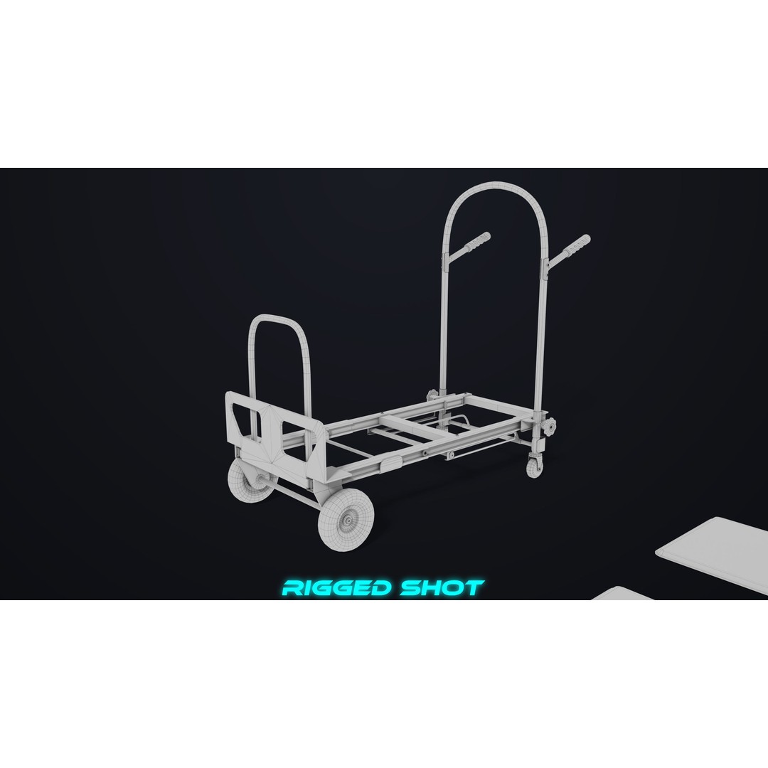 Convertible Hand Truck 3D Model – Low Poly PBR Game Asset, FBX - View 36