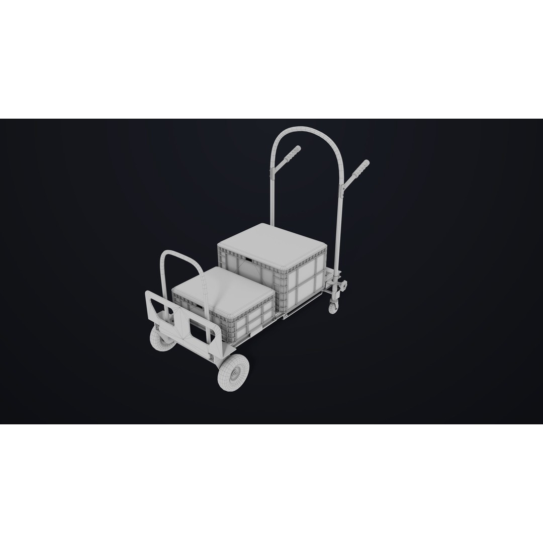 Convertible Hand Truck 3D Model – Low Poly PBR Game Asset, FBX - View 41