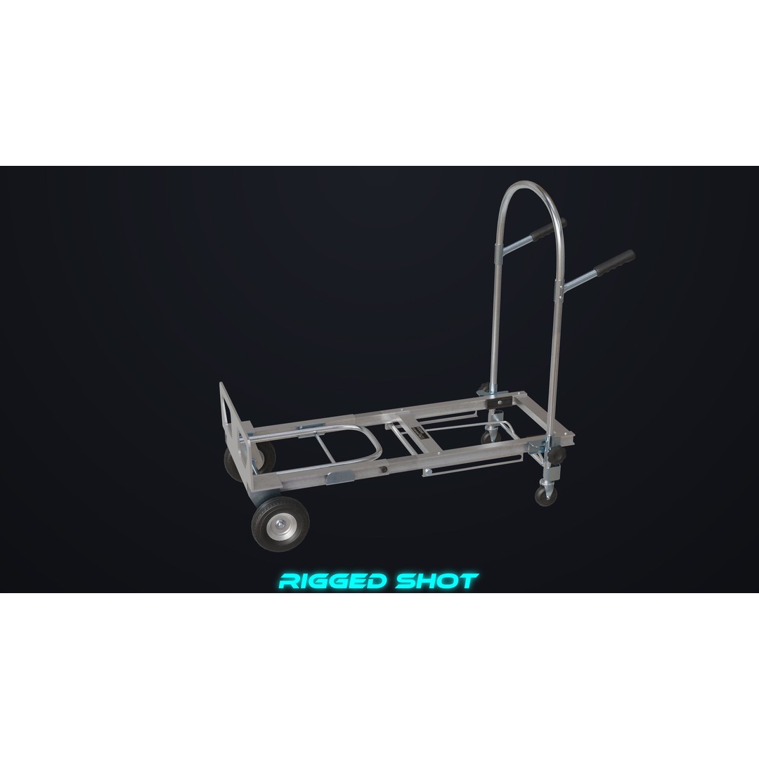 Convertible Hand Truck 3D Model – Low Poly PBR Game Asset, FBX - View 8