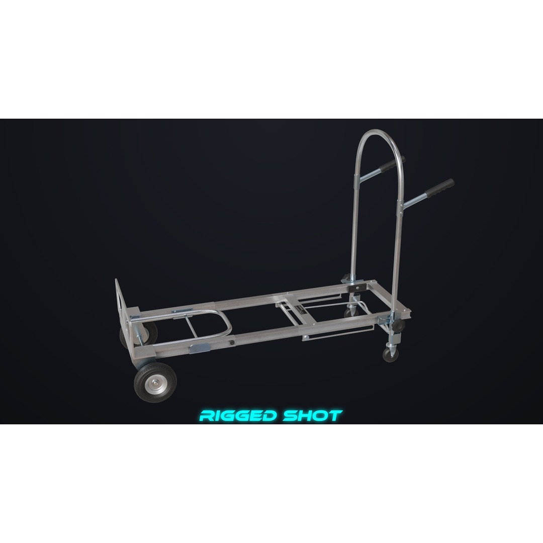 Convertible Hand Truck 3D Model – Low Poly PBR Game Asset, FBX - View 9