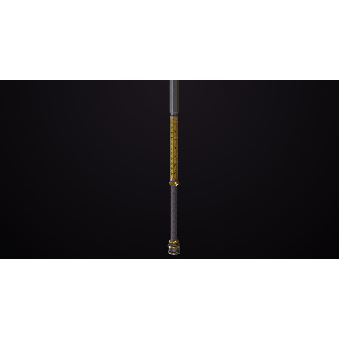 Battle Hammer 3D Model – Low Poly PBR Weapon for Games, FBX - View 11