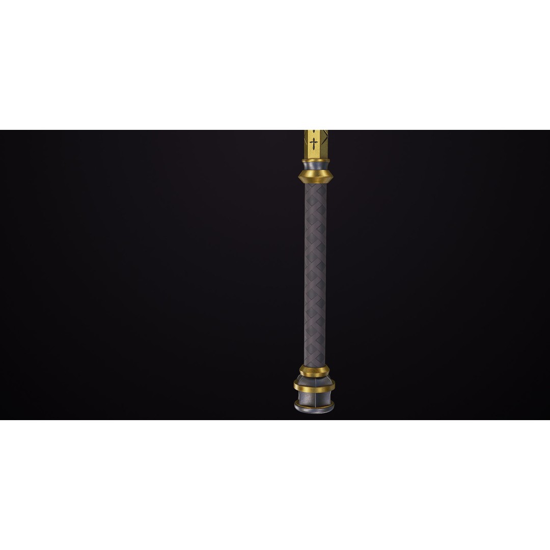 Battle Hammer 3D Model – Low Poly PBR Weapon for Games, FBX - View 12