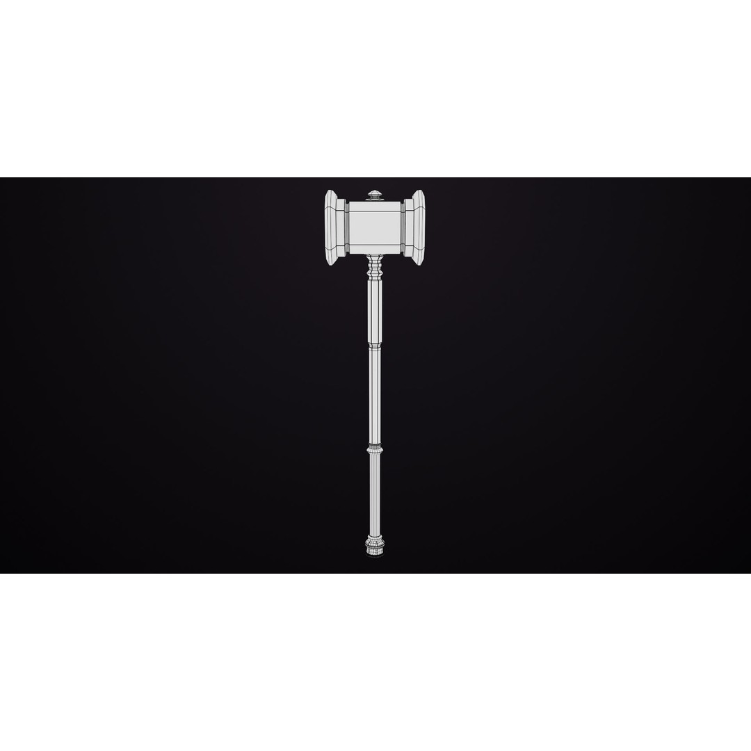 Battle Hammer 3D Model – Low Poly PBR Weapon for Games, FBX - View 22