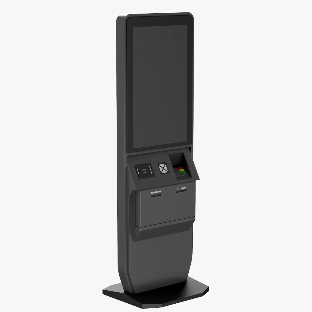 Electronic Kiosk 3D Model – Photorealistic High Poly Asset, FBX - View 3