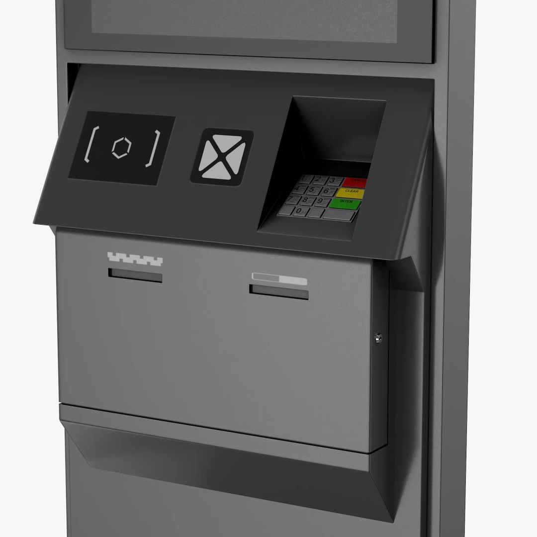 Electronic Kiosk 3D Model – Photorealistic High Poly Asset, FBX - View 6