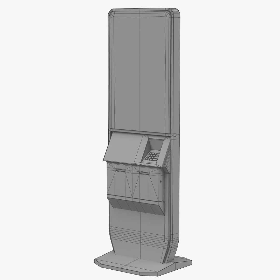 Electronic Kiosk 3D Model – Photorealistic High Poly Asset, FBX - View 8