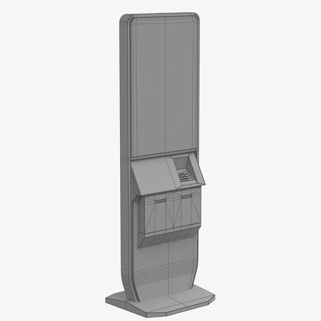 Electronic Kiosk 3D Model – Photorealistic High Poly Asset, FBX - View 9