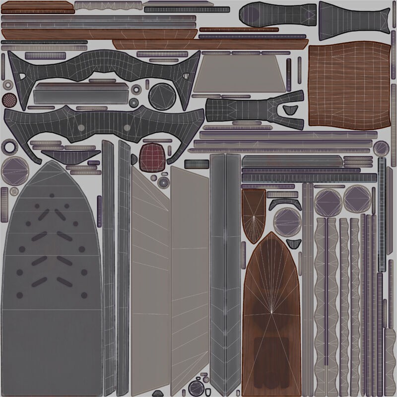 Iron Steam Vintage 3D Model – Low Poly Game Asset, PBR Textures, FBX