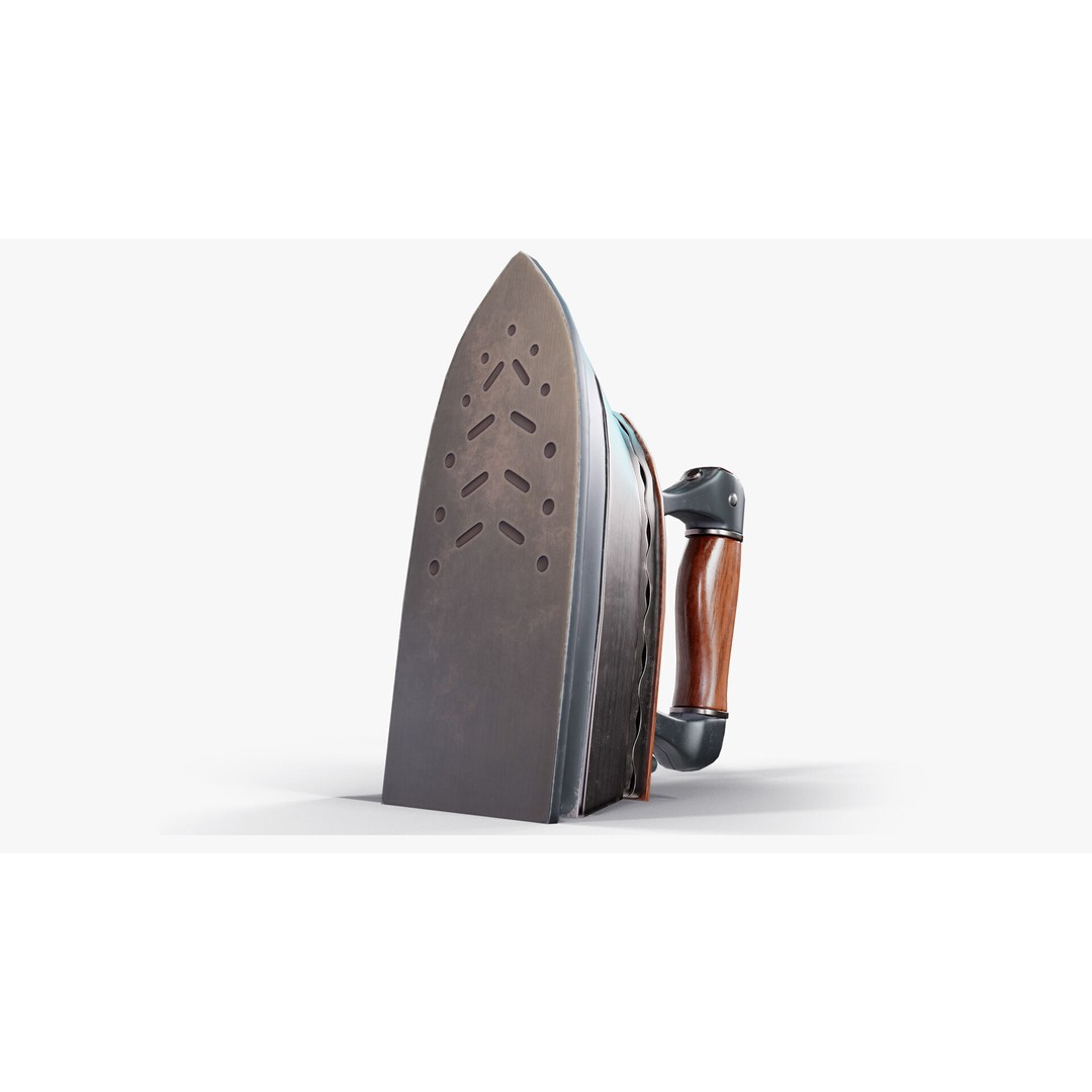 Iron Steam Vintage 3D Model – Low Poly Game Asset, PBR Textures, FBX - View 11