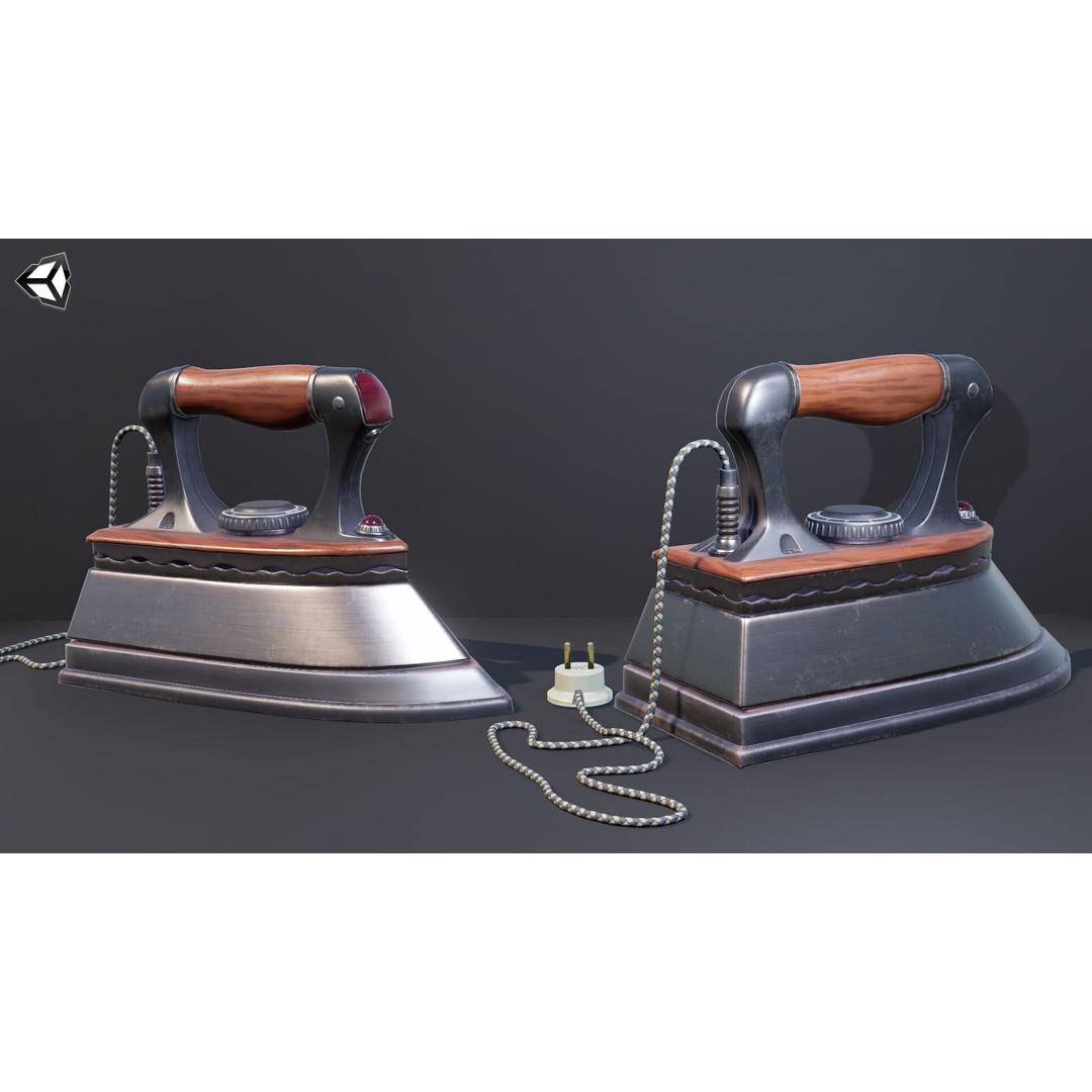 Iron Steam Vintage 3D Model – Low Poly Game Asset, PBR Textures, FBX - View 13