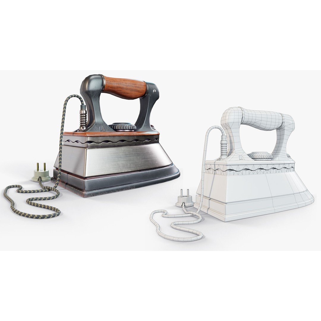 Iron Steam Vintage 3D Model – Low Poly Game Asset, PBR Textures, FBX - View 8