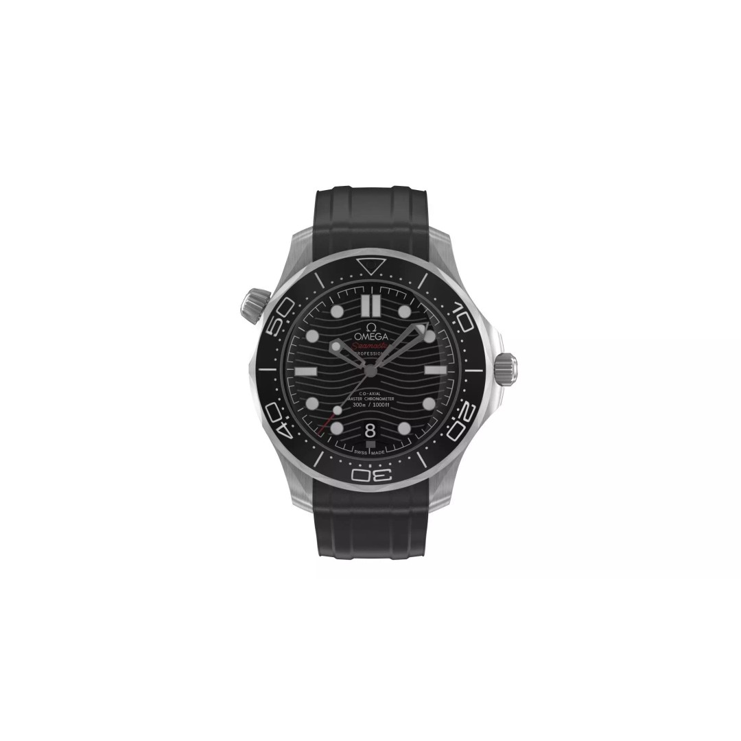 Omega Seamaster Diver 3D Model – High-Quality PBR Textured Asset, FBX - View 2
