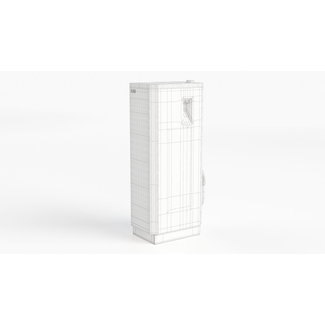ABB Terra 53 EV Charging Station 3D Model – High Poly PBR Asset, FBX, OBJ - View 10