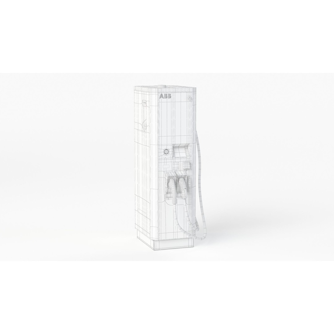 ABB Terra 53 EV Charging Station 3D Model – High Poly PBR Asset, FBX, OBJ - View 13