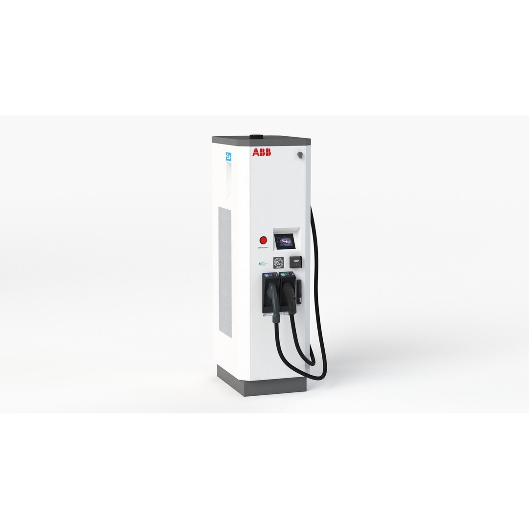 ABB Terra 53 EV Charging Station 3D Model – High Poly PBR Asset, FBX, OBJ - View 14