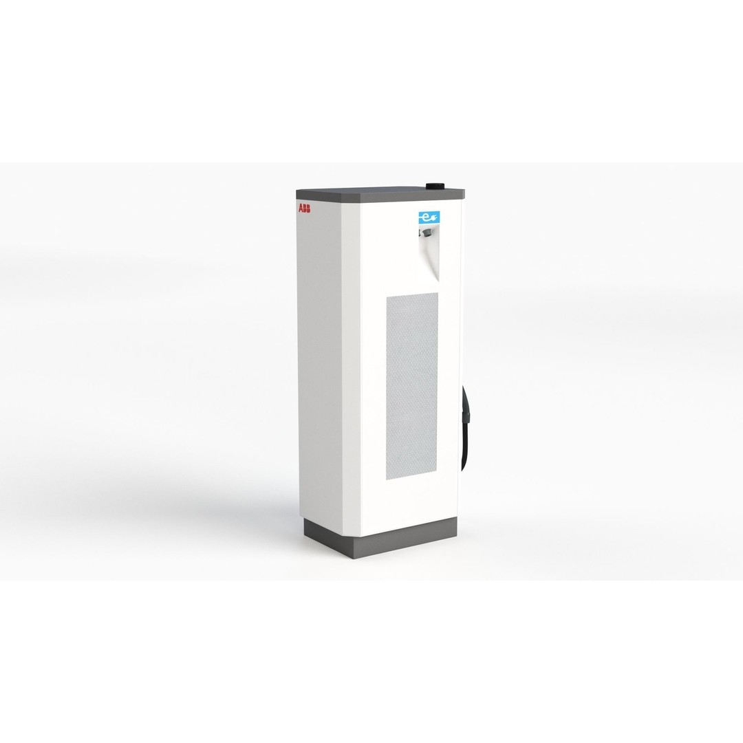 ABB Terra 53 EV Charging Station 3D Model – High Poly PBR Asset, FBX, OBJ - View 16