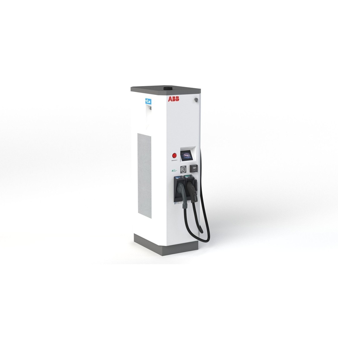 ABB Terra 53 EV Charging Station 3D Model – High Poly PBR Asset, FBX, OBJ - View 22