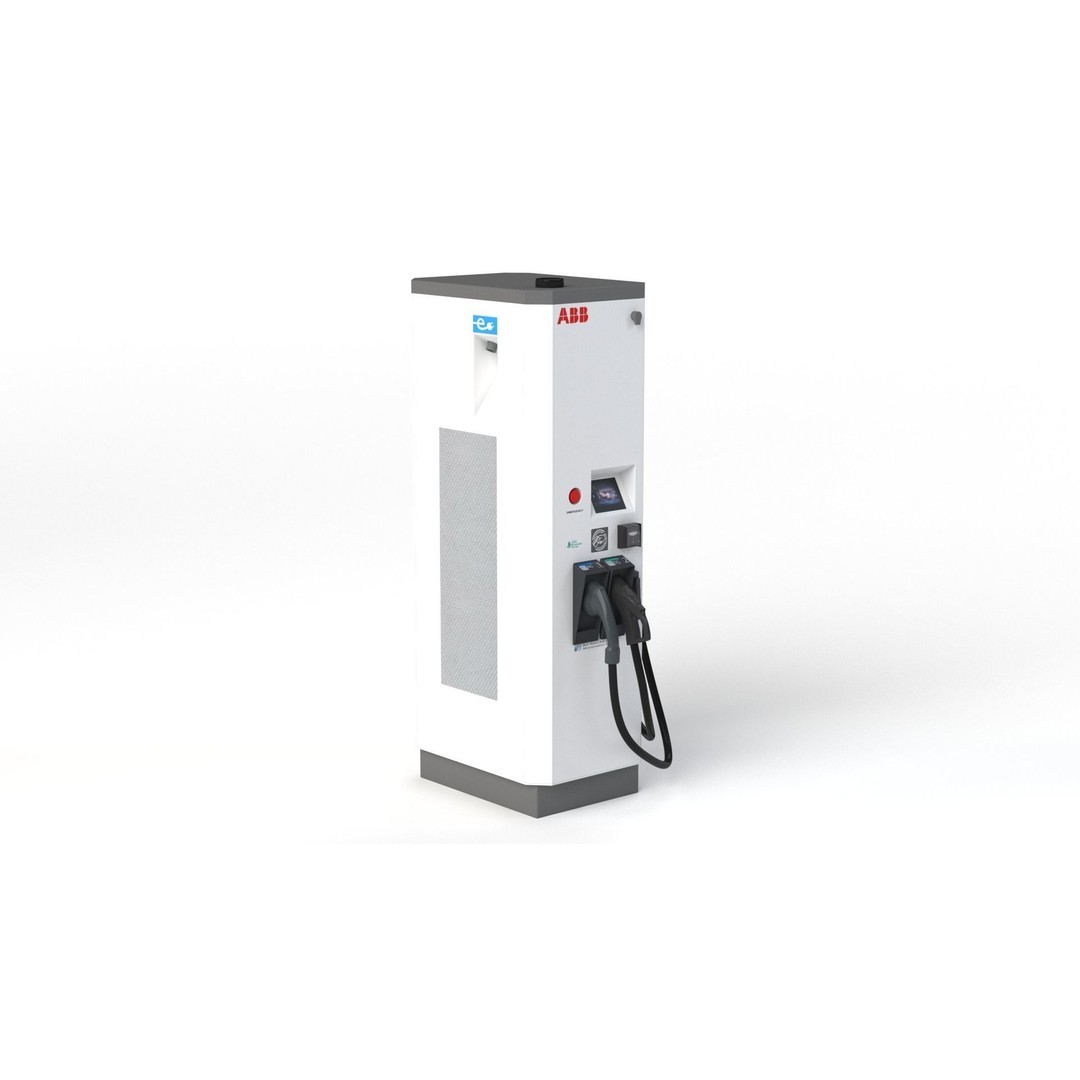 ABB Terra 53 EV Charging Station 3D Model – High Poly PBR Asset, FBX, OBJ - View 23