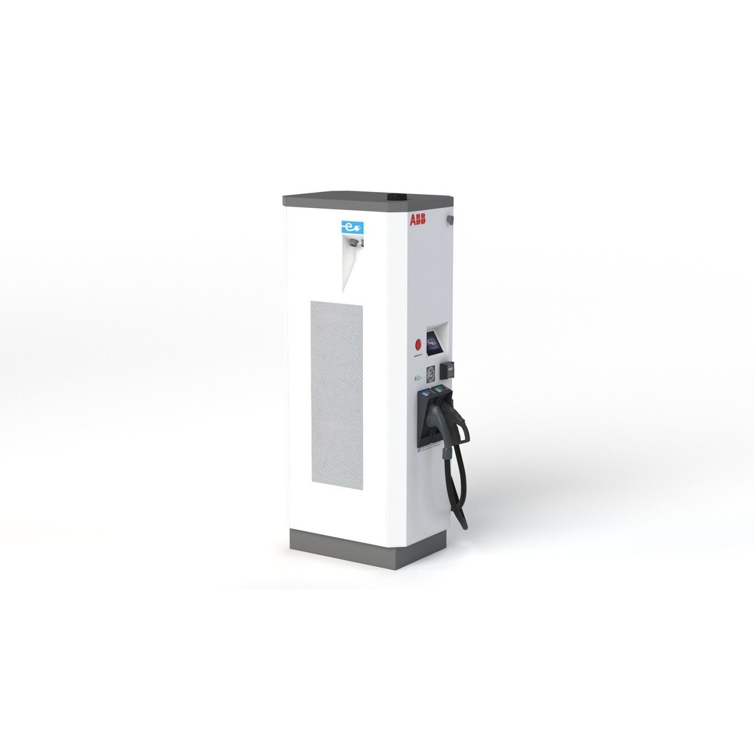 ABB Terra 53 EV Charging Station 3D Model – High Poly PBR Asset, FBX, OBJ - View 24
