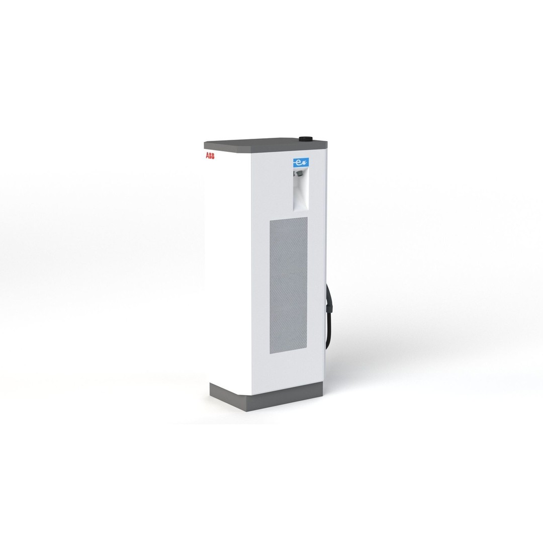 ABB Terra 53 EV Charging Station 3D Model – High Poly PBR Asset, FBX, OBJ - View 27