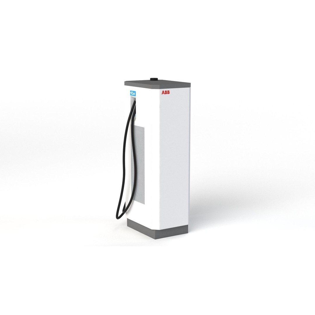 ABB Terra 53 EV Charging Station 3D Model – High Poly PBR Asset, FBX, OBJ - View 30