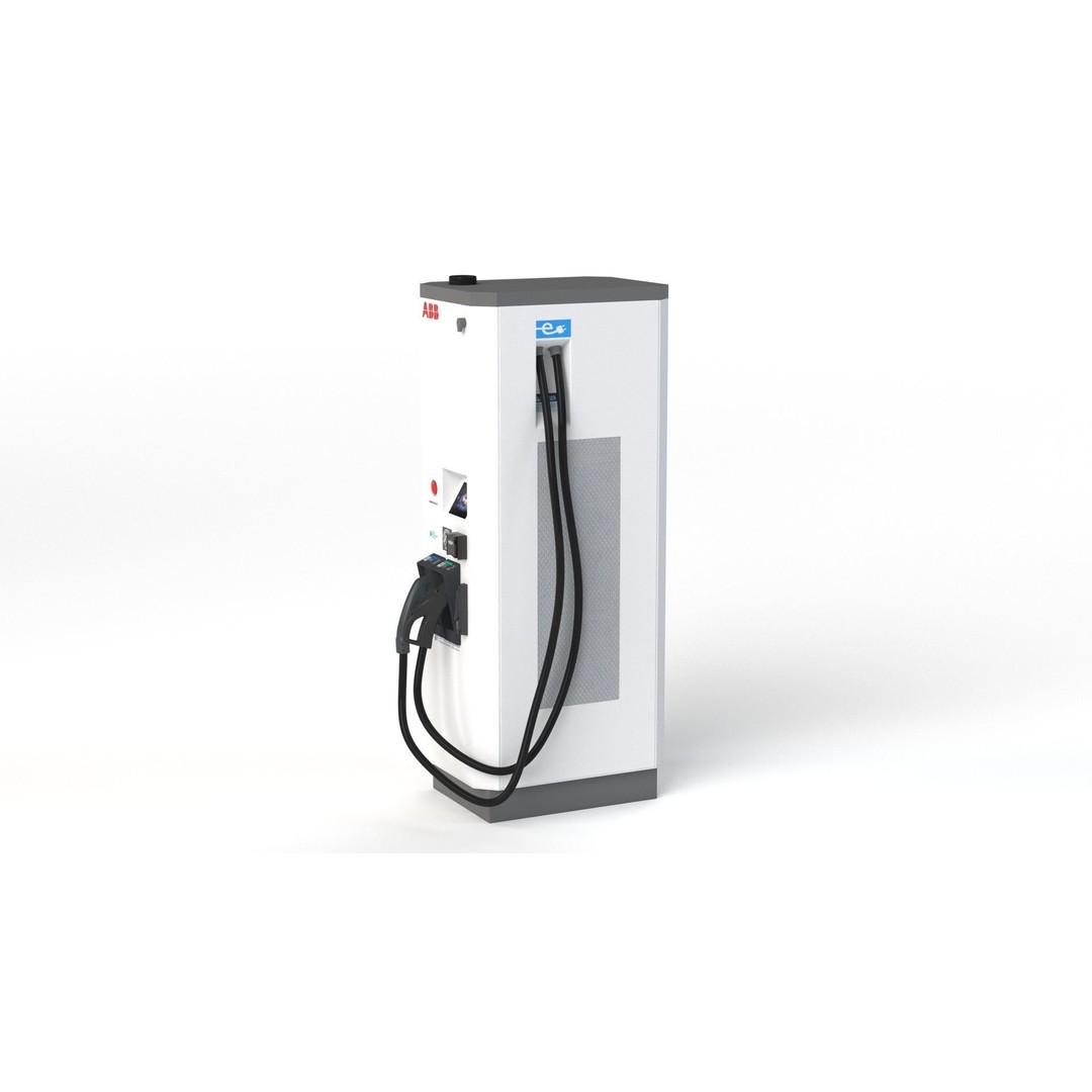 ABB Terra 53 EV Charging Station 3D Model – High Poly PBR Asset, FBX, OBJ - View 33