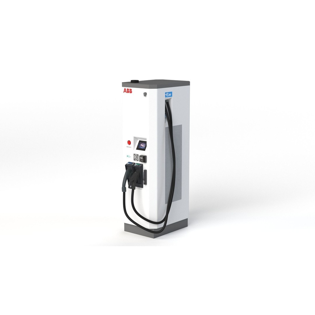 ABB Terra 53 EV Charging Station 3D Model – High Poly PBR Asset, FBX, OBJ - View 34