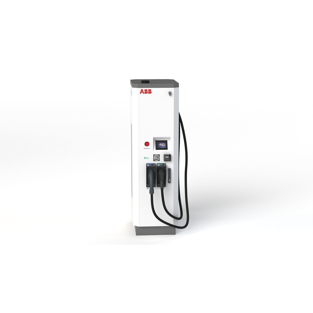ABB Terra 53 EV Charging Station 3D Model – High Poly PBR Asset, FBX, OBJ - View 37