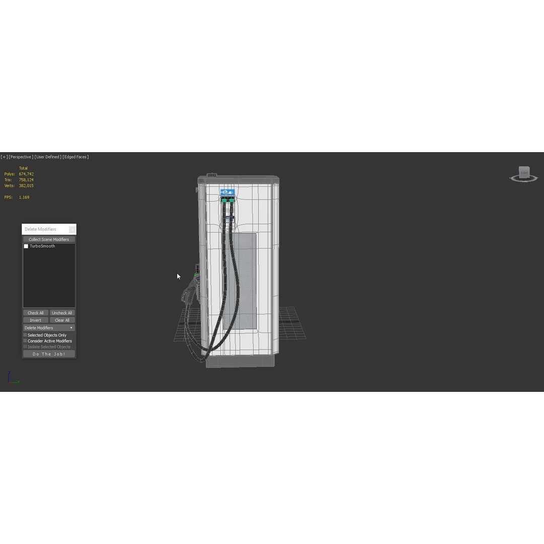 ABB Terra 53 EV Charging Station 3D Model – High Poly PBR Asset, FBX, OBJ - View 7