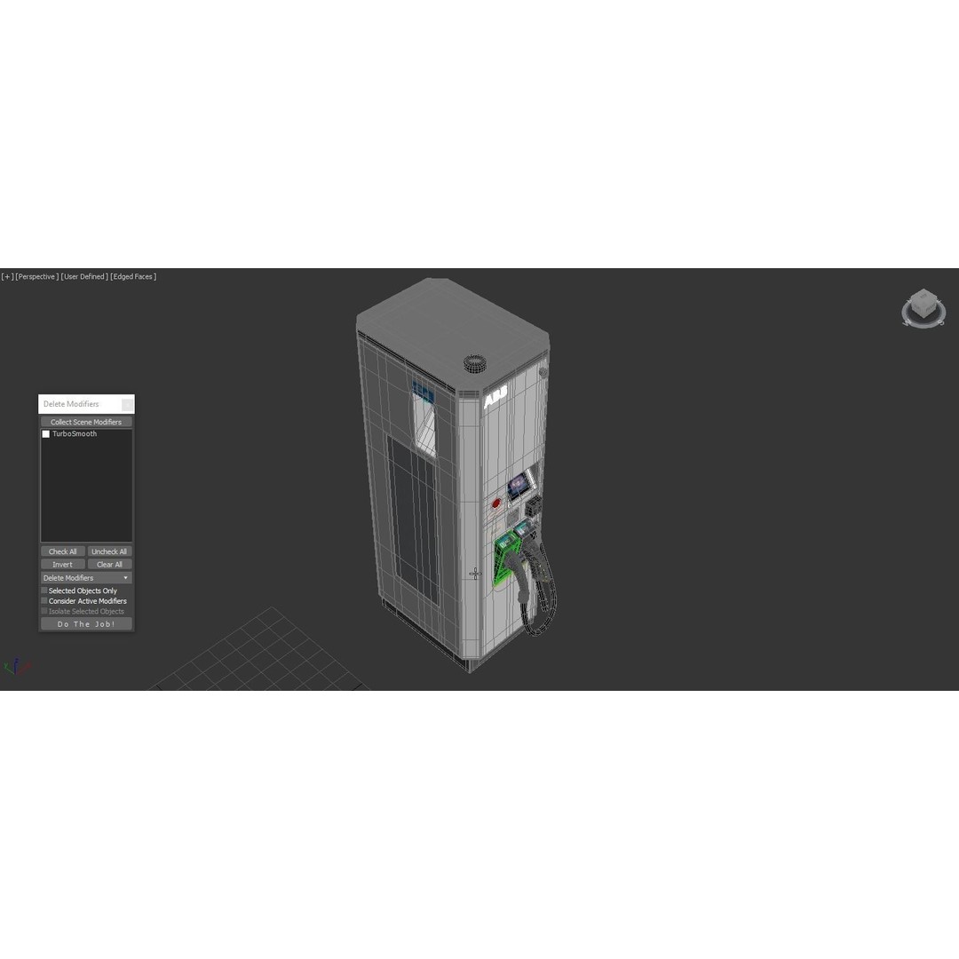 ABB Terra 53 EV Charging Station 3D Model – High Poly PBR Asset, FBX, OBJ - View 9