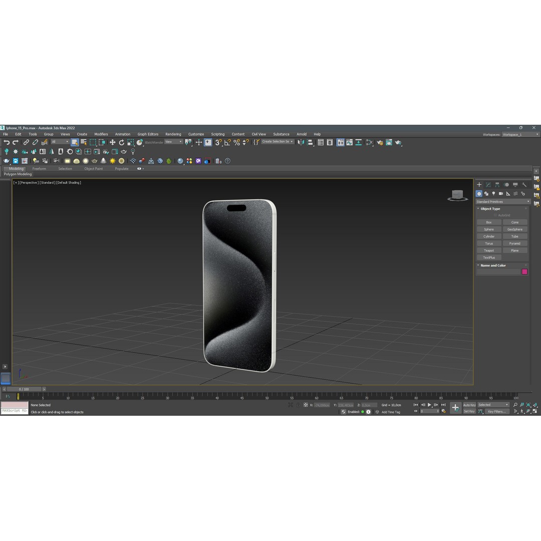 Apple iPhone 15 Pro 3D Model – Low Poly Game Ready Asset, FBX, OBJ - View 19
