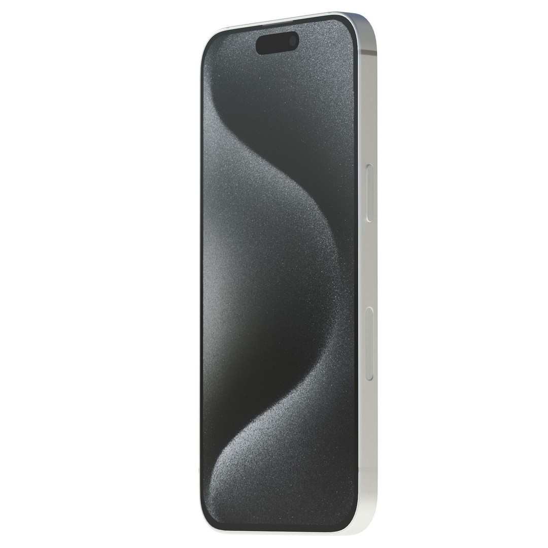 Apple iPhone 15 Pro 3D Model – Low Poly Game Ready Asset, FBX, OBJ - View 7